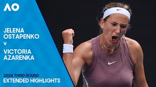 Jelena Ostapenko v Victoria Azarenka Extended Highlights | Australian Open 2024 Third Round