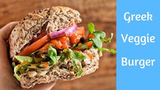 Greek Veggie Burger (Vegan)