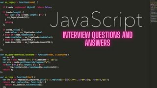 JavaScript Interview Preparation and Discussion