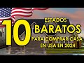 10 ESTADOS MÁS BARATOS PARA COMPRAR CASA EN 2024 en USA 🇺🇸 | ¡QUÉ PRECIOS!