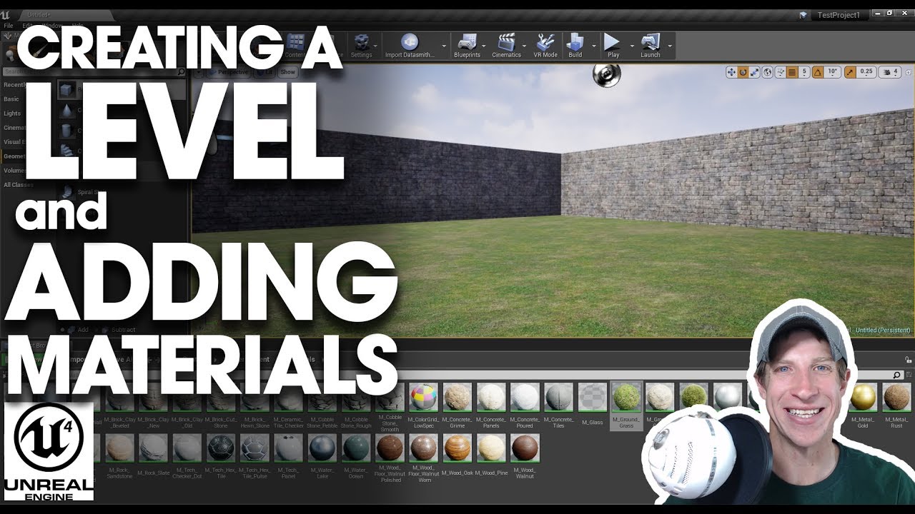 Getting Started IN UNREAL ENGINE 4 (Ep 3) - ADDING MATERIALS In Unreal ...