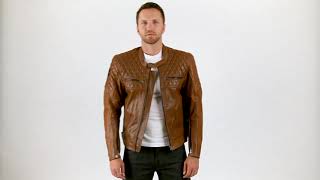 Kožená bunda 4SR Scrambler Cognac