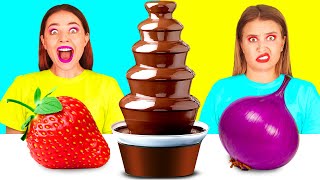 Chocolate Fountain Fondue Challenge | Funny Food Situations by TeamTeen Challenge