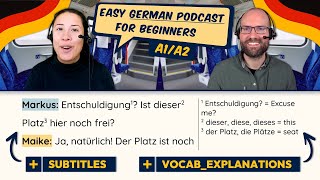 Easy and Slow German Podcast for Beginners (A1/A2)🎤✨ | Real-life Dialogue for Listening Practice
