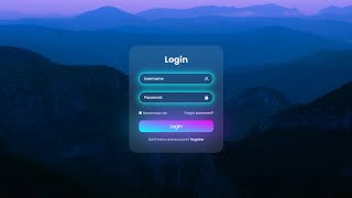 Modern Login Form with Gradient Button Hover Effect | HTML CSS Tutorial