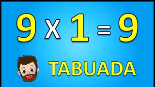 TABUADA Multiplicação 9 x 1 = 9 Aprender a Multiplicação. Conta de Vezes. Matemática