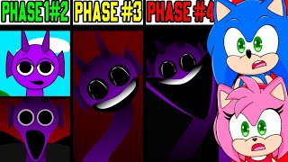 Sonic and Amy watch Phase 1 VS Phase 2 VS Phase 3 VS Phase 4 VS Phase 5 in Incredibox Sprunki!