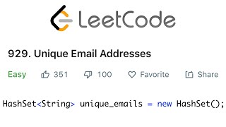 LeetCode Unique Email Addresses Solution Explained - Java