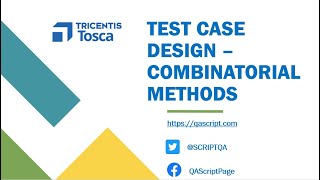 Tosca Tutorial | Lesson 54 - Use Different Combinatorial methods to generate instances | Test Design
