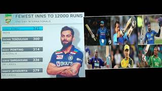Outstanding Virat Kohli is the fastest to 12000 runs in ODIs
