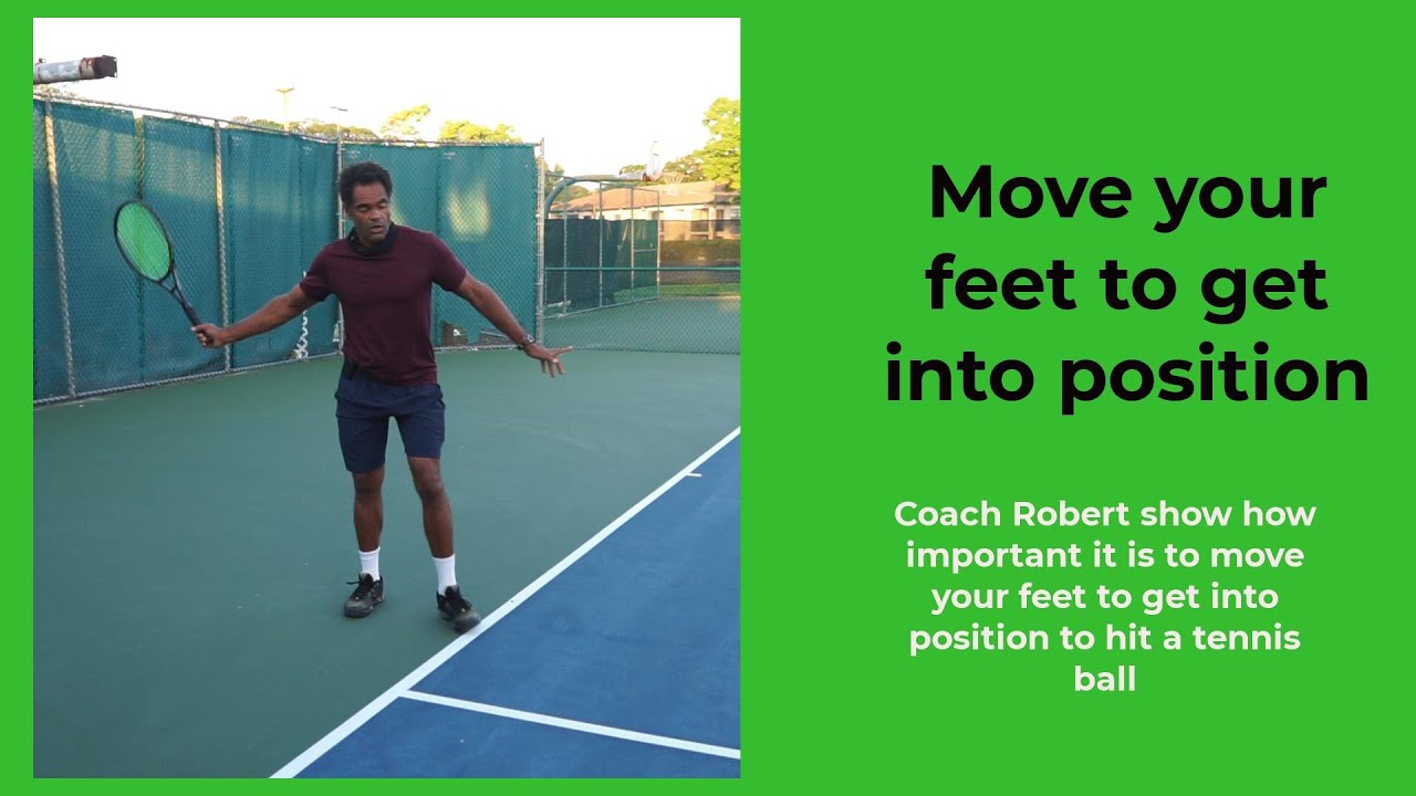 Tennis Technique Forehand Lesson 14: Move Your Feet To Hit A Ball - Win ...