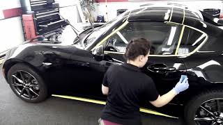 Ceramic Car coating \u0026 3M Window Tint Black Mazda MX-5 Miata by: Tint Pros 216-906-6084