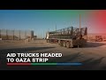 Aid trucks make way from Israel to Gaza Strip through Erez crossing