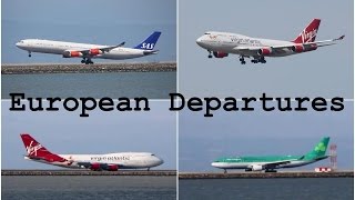 [HD] SFO Spotting: European Departures