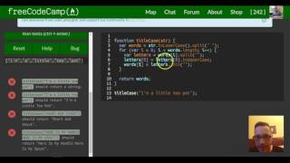 Title Case a Sentence, freeCodeCamp review, Basic Algorithm Scripting, Lesson 5