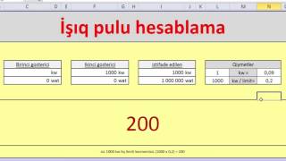 İşıq pulunu belə hesabla və qənaət et! – Virtual kalkulyator