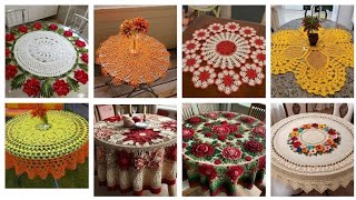 beautiful fancy hand crochet round table pattern ideas design