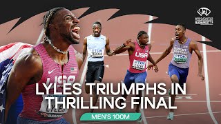 Noah Lyles storms to 100m gold medal in 9.83 🔥 | World Athletics Championships Budapest 23