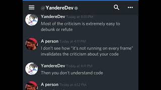 YandereDev Takes Criticism Extremely Well