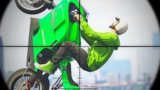 SNIPE THE BIKERS! (GTA 5 Funny Moments)