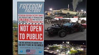 Cleetus McFarland opens The Freedom Factory!!! Amazing Street Car Takeover meet.