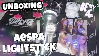 แกะกล่องแท่งไฟน้องเอส💙🌙⭐🦋 [Unboxing] aespa - Official Lightstick