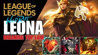 WILD RIFT: LEONA I TRIED TOP LANE IT'S TO OP AS TANK CHAMPION