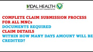 How to submit claim on Vidal Health Insurance Portal complete process | Vidal Health Insurance