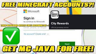 Get FREE Minecraft Java Accounts from This Discord Server!