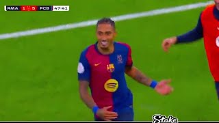 Doble gol de Raphinha, Real Madrid vs Barcelona (2-5), todos los goles/resultados y resumen-2025