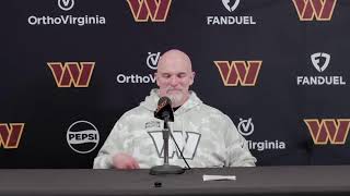 HC Dan Quinn Speaks to the Media After the Last Practice of the Week | Washington Commanders