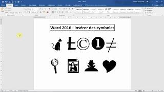 Insérer un SYMBOLE ou un pictogramme - Tutoriel WORD en français