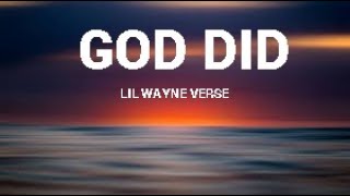 DJ KHALED- GOD DID-  LIL WAYNE VERSE LYRICS