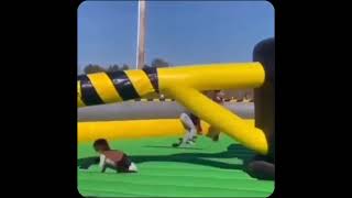 The Kid got Obliterated🤣 #funnyvideo #jump #duck #kids