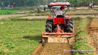 CẬN CẢNH Kubota L5018 lắp dàn ép luống | may cay kubota tractor - cuoc song mien nui