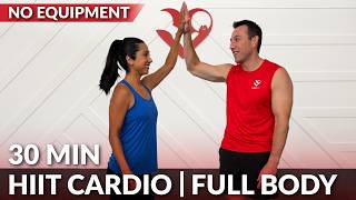 30 Min Cardio HIIT Workout for Fat Loss - Full Body Bodyweight HIIT without Weights No Equipment