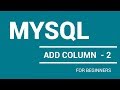 MySQL Tutorial |  Add Column