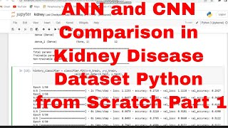 Kidney Disease Classification ANN and CNN from Scratch Python Code / ANN and CNN Python Code Part 1