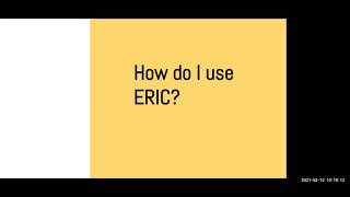 Get to Know ERIC (Education Information Resources Center)