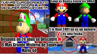 Después de 24 años se Descubre Nuevas Curiosidades y el mas Grande Misterio de Súper Mario 64