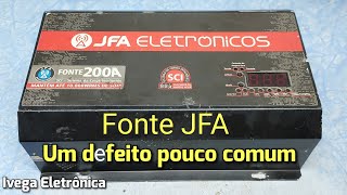 Fonte JFA, defeito pouco comum, análise do defeito.