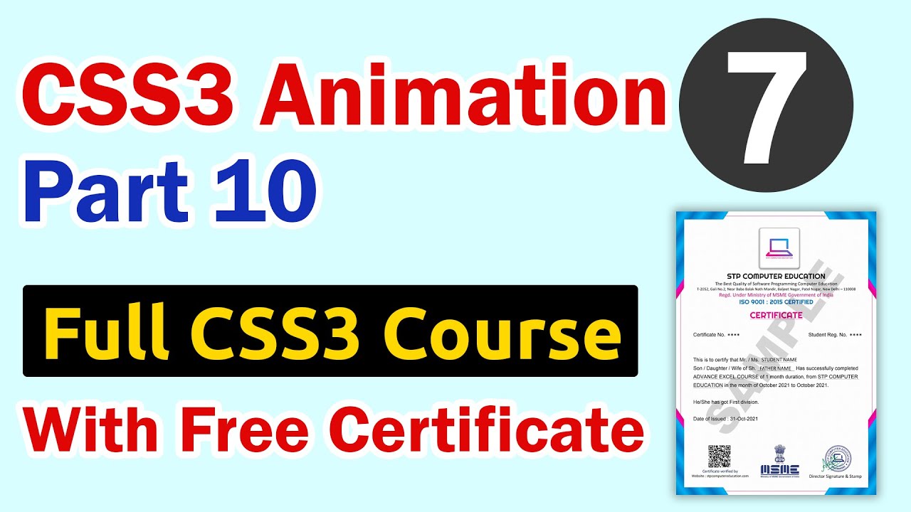 CSS3 Animation Part 10 - YouTube