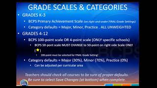 Supporting Teachers in Setting up the Schoology Gradebook