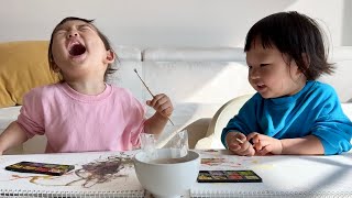 너무 귀여웠던 25개월 남매 쌍둥이 👧🏻👦🏻