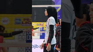 Pesona cantik TNI berhijab hany budiarti #volleyball #bugiesport