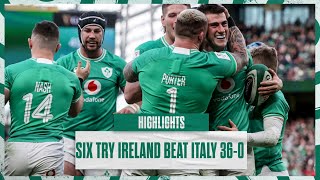Highlights: Six Try Ireland In Comprehensive Win Against Italy