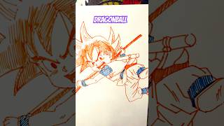 【drawing】【一発描き】★DRAGONBALL★孫悟空描いてみた！！！ #dragonball #anime #goku #一発描き #drawing #shorts