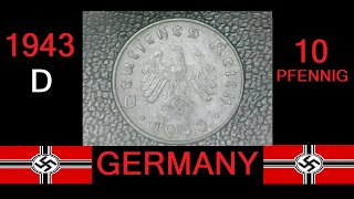 1943 GERMAN 10 PFENNIG