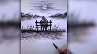 😅How To Draw Beautiful Couple 😍💖 | pencil sketch drawing | sketch drawing | easy sketches | #shorts