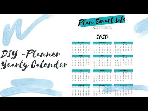 How I make calendar for my  DIY Planner  Year on one Page  Microsoft WORD  Plan Smart Life